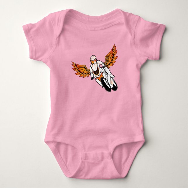 Motor Bike Design  Baby Bodysuit (Front)