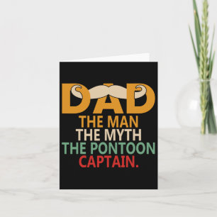 Motor Boat Captain Dad Sail Pontoon Boating Sailor Card