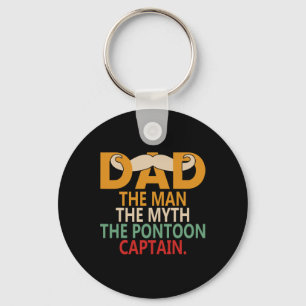 Motor Boat Captain Dad Sail Pontoon Boating Sailor Key Ring