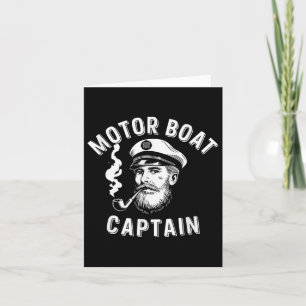 Motor Boat Captain Fast Waters Nautical Adventure  Card