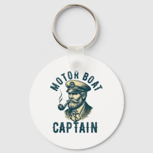 Motor Boat Captain For Boat Owner Captain Boating Key Ring