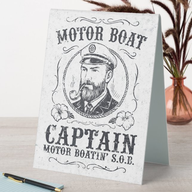 Motor Boat Captain Funny Pontoon Boating (In SItu (Table))