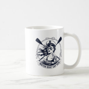 Motor Boat Captain Men Women Chummy Pontoon Boatin Coffee Mug