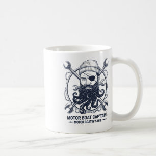 Motor Boat Captain Men Women Chummy Pontoon Boatin Coffee Mug