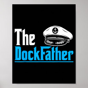 Motor boat captain sailing yachting motorboating poster