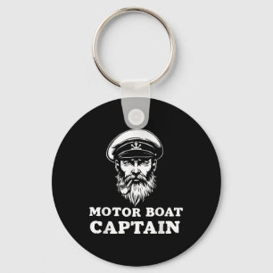 Motor Boat Captain Tee Funny Boating Outfit Sailin Key Ring