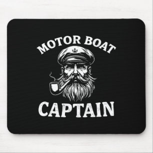 Motor Boat Captain Tee Funny Boating Outfit Sailin Mouse Mat