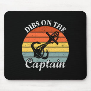 Motor Boat Dibs On The Captain Sail Pontoon Boatin Mouse Mat