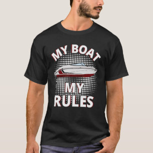 Motor Boat Regatta Skipper Boat Owner Captain Boat T-Shirt
