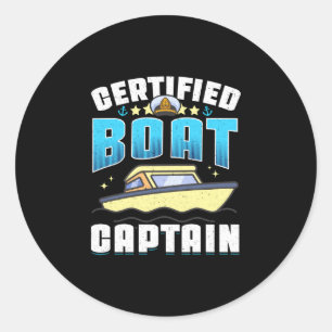 Motor boats captain speed boat owner motorboat classic round sticker