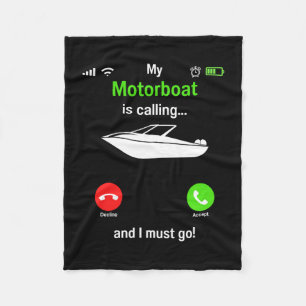 Motor boats captain speed boat owner motorboat fleece blanket