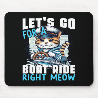 Motor boats cat captain speed boat owner cats mouse mat