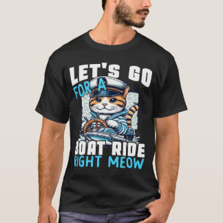 Motor boats cat captain speed boat owner cats T-Shirt