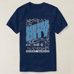 Motor City Detroit Michigan Classic Cars USA Tee