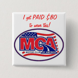MOTOR CLUB AMERICA - MCA  40for80.com 15 Cm Square Badge