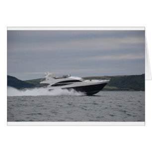 Motor cruiser at speed.