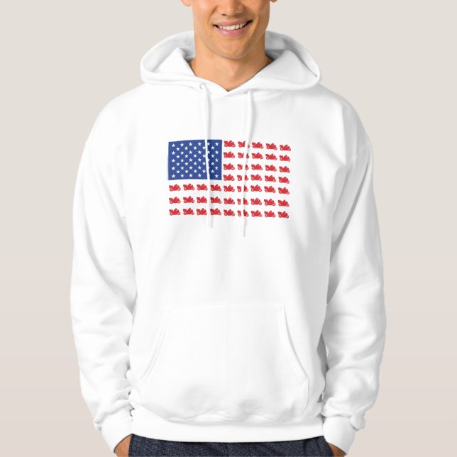 Motor-Cycle-Flag-Cruiser Hoodie (Front)