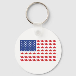 Motor-Cycle-Flag-Cruiser Key Ring