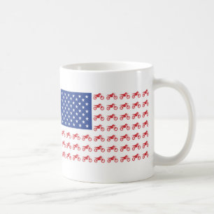 Motor-Cycle-Flag-Moto-Cross Coffee Mug