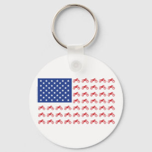 Motor-Cycle-Flag-Moto-Cross Key Ring