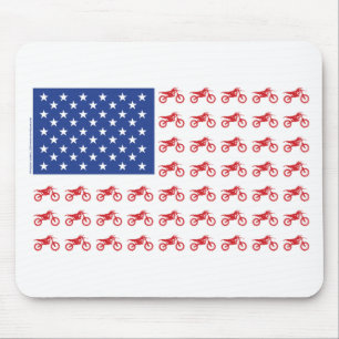 Motor-Cycle-Flag-Moto-Cross Mouse Mat