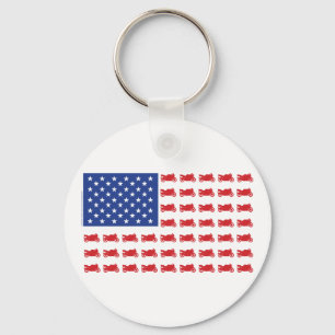 Motor-Cycle-Flag-Sport Key Ring