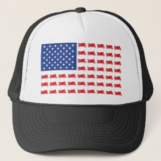 Motor-Cycle-Flag-Sport Trucker Hat
