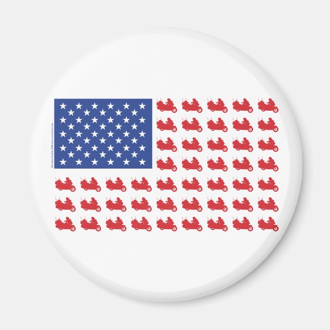 Motor-Cycle-Flag-WING Magnet (Front)