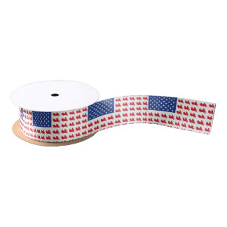Motor-Cycle-Flag-WING Satin Ribbon