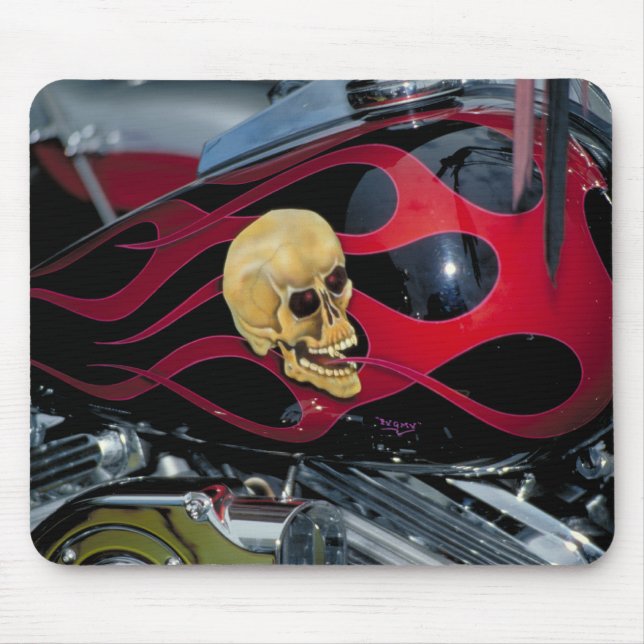 Motor cycle Skull - Fuel Tank Mouse Mat (Front)