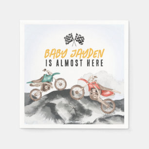 Motor Dirt Bike Baby Shower Table Decor Napkin