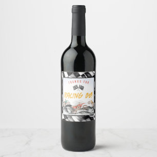 Motor Dirt Bike Birthday Party Wine Label