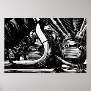 Motor Engine Vector Poster