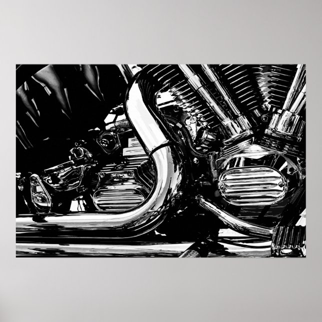 Motor Engine Vector Poster (Front)