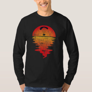 Motor Glider In Front Of The Sunset   Idea T-Shirt