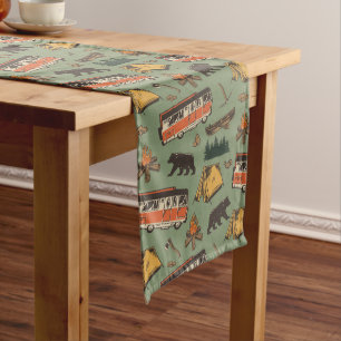 Motor Home Camp Adventures Pattern Medium Table Runner
