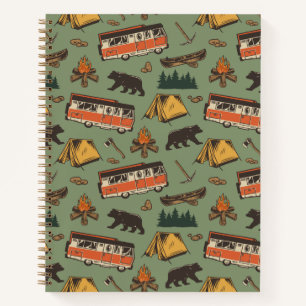 Motor Home Camp Adventures Pattern Notebook