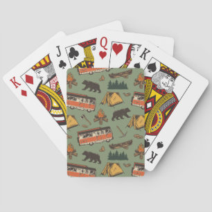 Motor Home Camp Adventures Pattern Playing Cards
