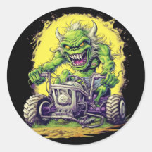 MOTOR MONSTER Round Sticker