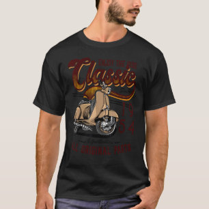 Motor Scooter Classic Moped Rider Birthday 1954 T-Shirt