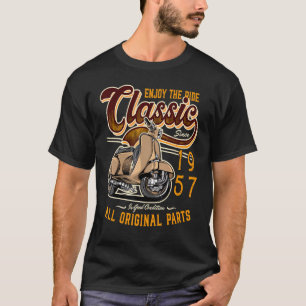 Motor Scooter Classic Moped Rider Birthday 1957 T-Shirt