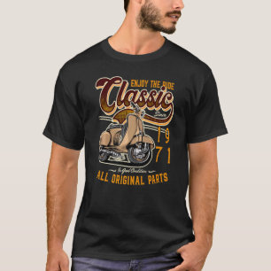 Motor Scooter Classic Moped Rider Birthday 1971 T-Shirt