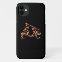 Motor Scooter Flower Pattern