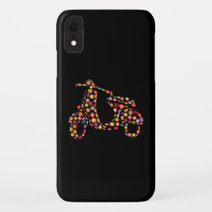 Motor Scooter Flower Pattern iPhone XR Case