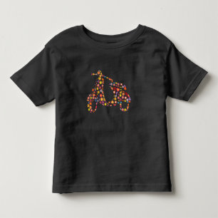 Motor Scooter Flower Pattern Toddler T-Shirt