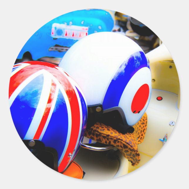 Motor Scooter Helmets Stickers (Front)