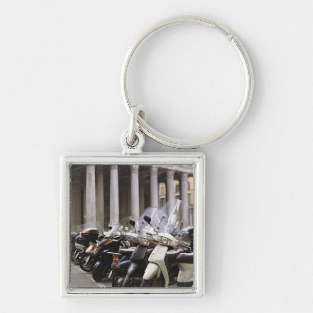 Motor scooters parked outside the Pantheon in Key Ring (Front)