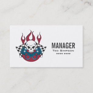 Motor Sports Car Racing Team Manager Business Card