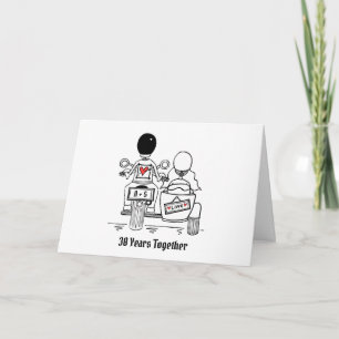 Motorbike and Sidecar Wedding Anniversary Card