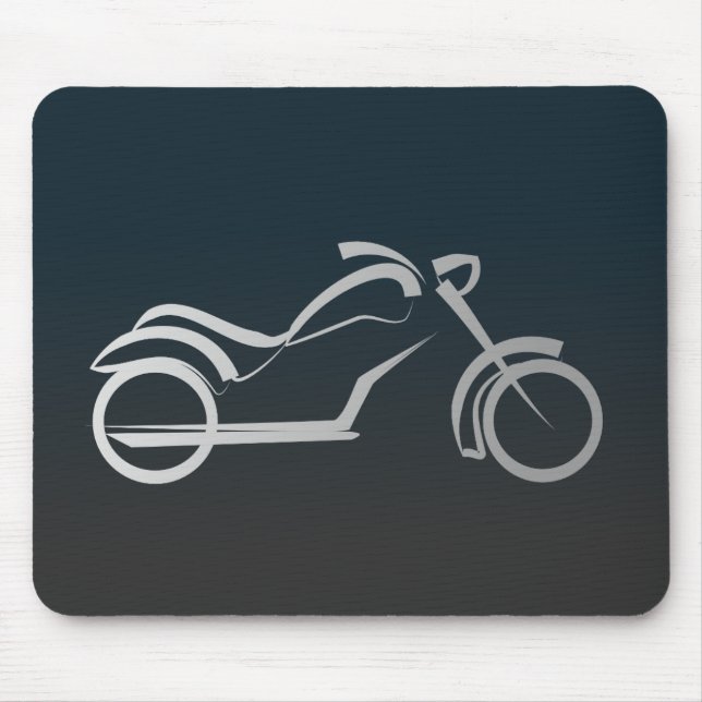 Motorbike artistic silhouette illustration mouse mat (Front)